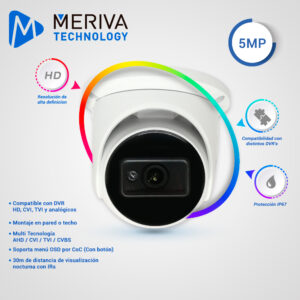 MSC-5303 CÁMARA HD DOMO 5MP TECHNOLOGY AHD / TVI / CVI / LENTE 3.6MM