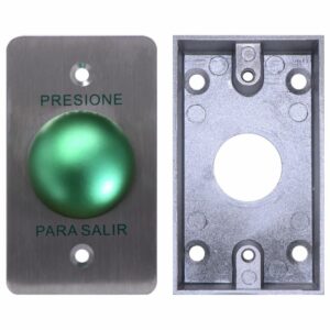YLI PBK818A800AM -Paquete con Botón de Salida Tipo Hongo y Caja